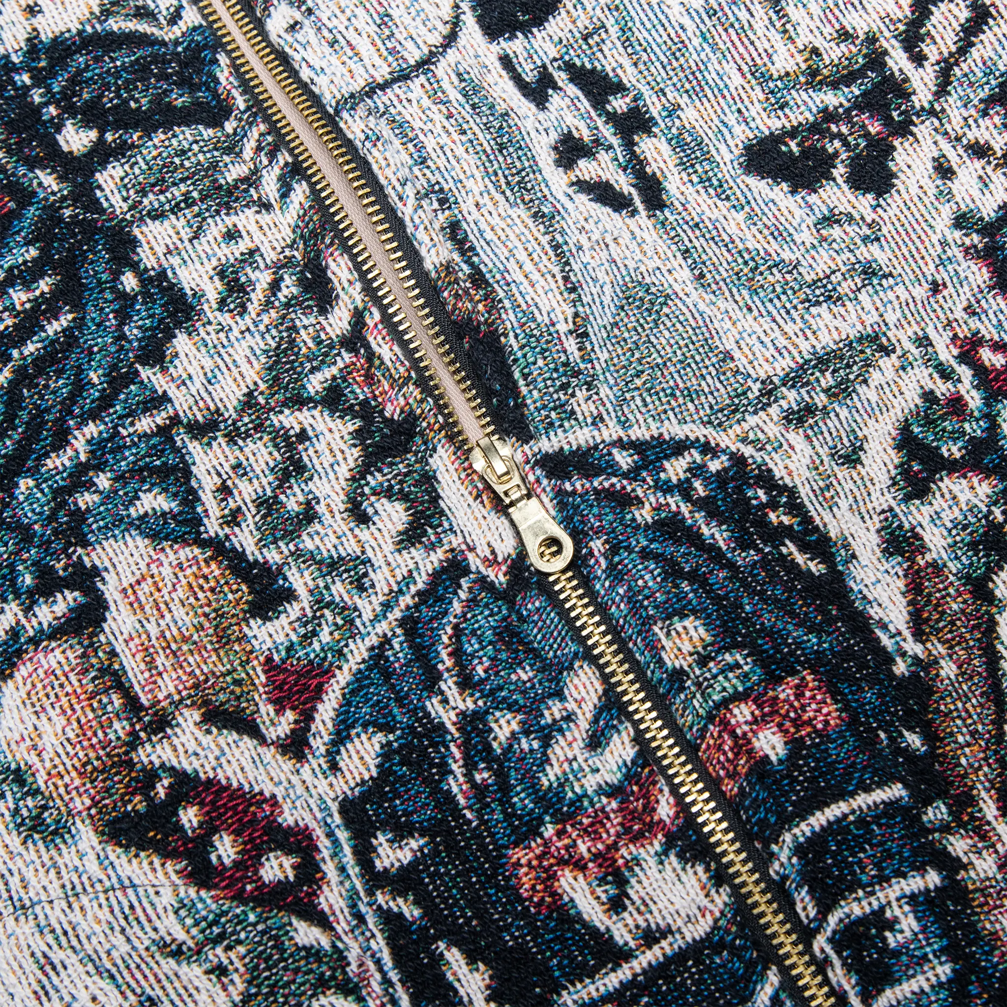 Detailed View of Dedictd France Zidane Tapestry Collared Jacket